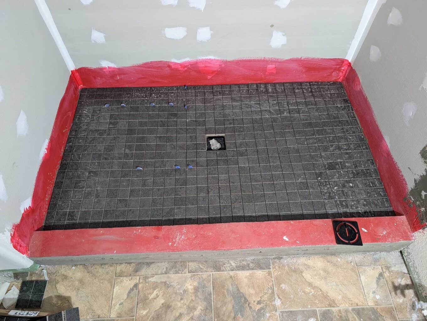 Basement shower floor set
