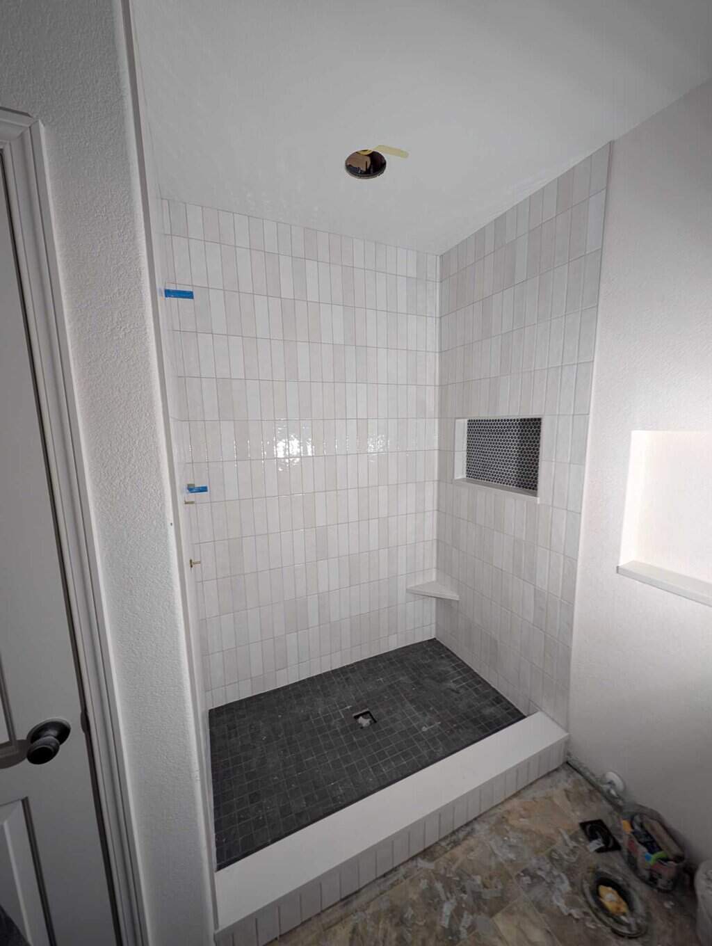 Basement shower finished