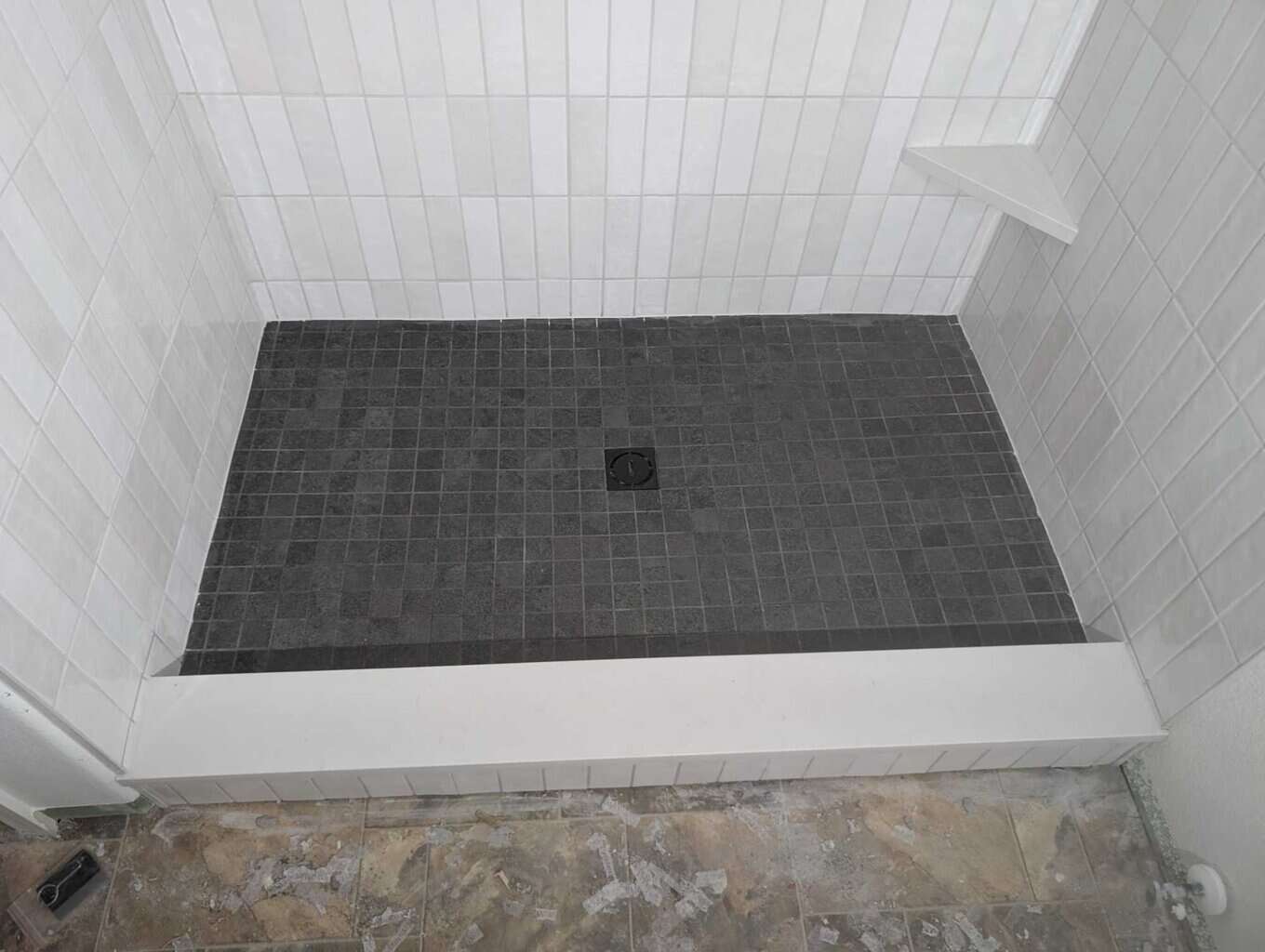 Shower floor finished
