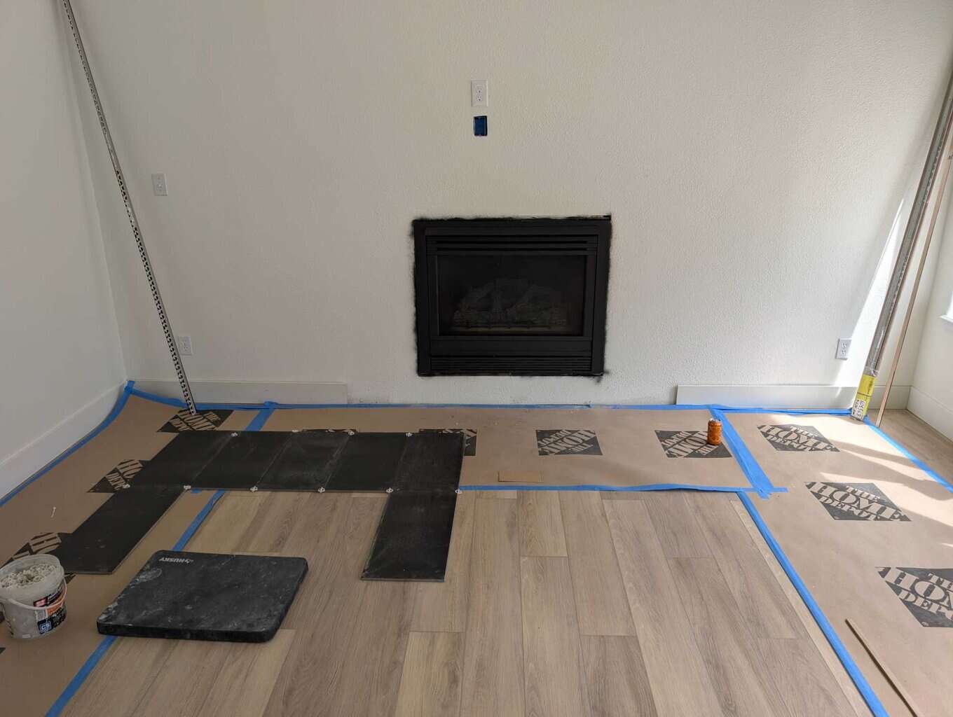 Fireplace to be tiled