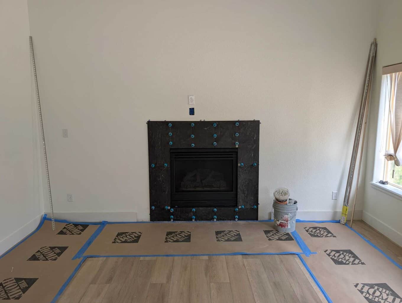 Fireplace surround set