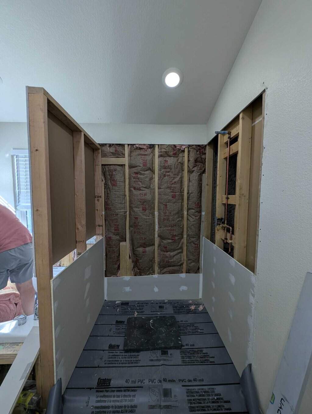 Part of walls removed, again, to add insulation behind