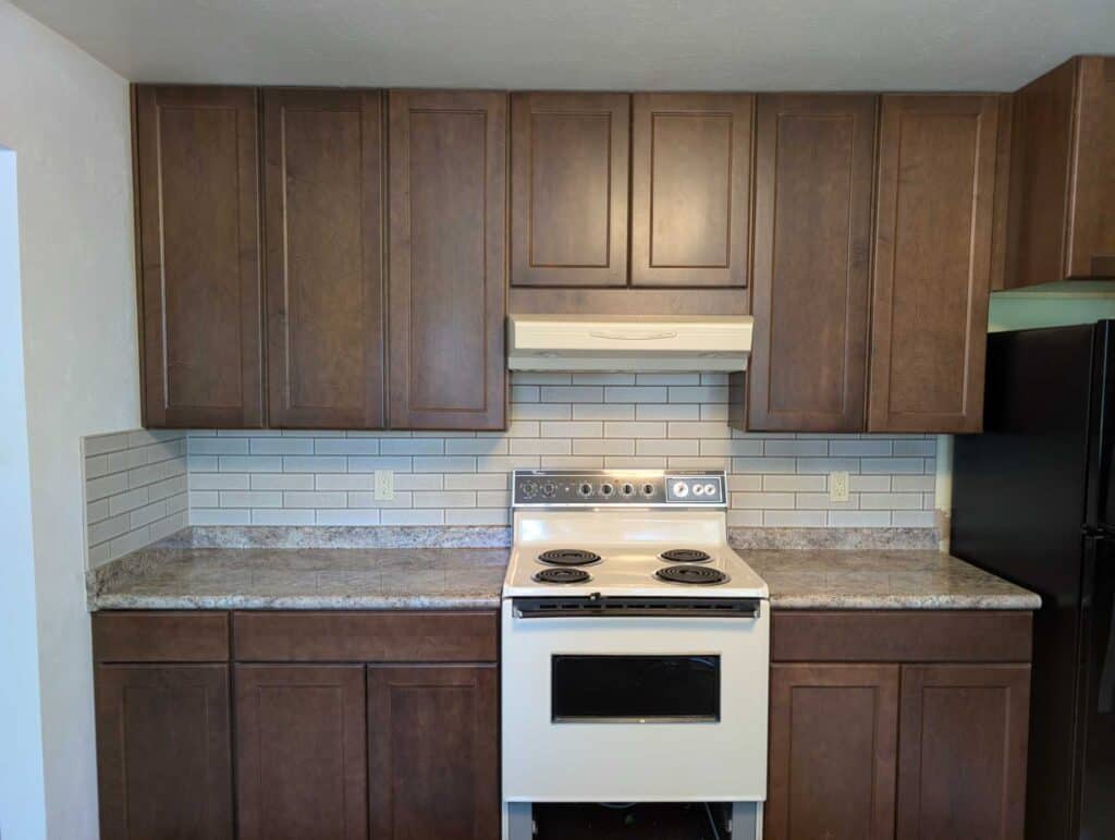 Kitchen backsplash finished