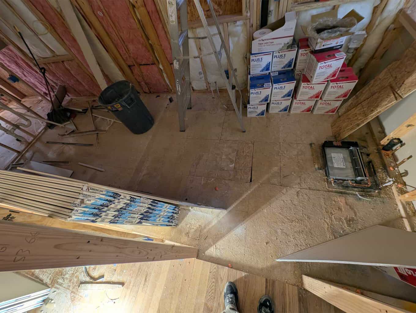 Kitchen floor to be tiled