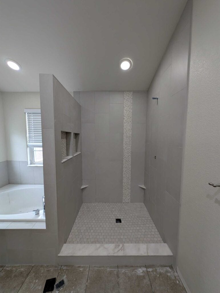 Finished primary shower