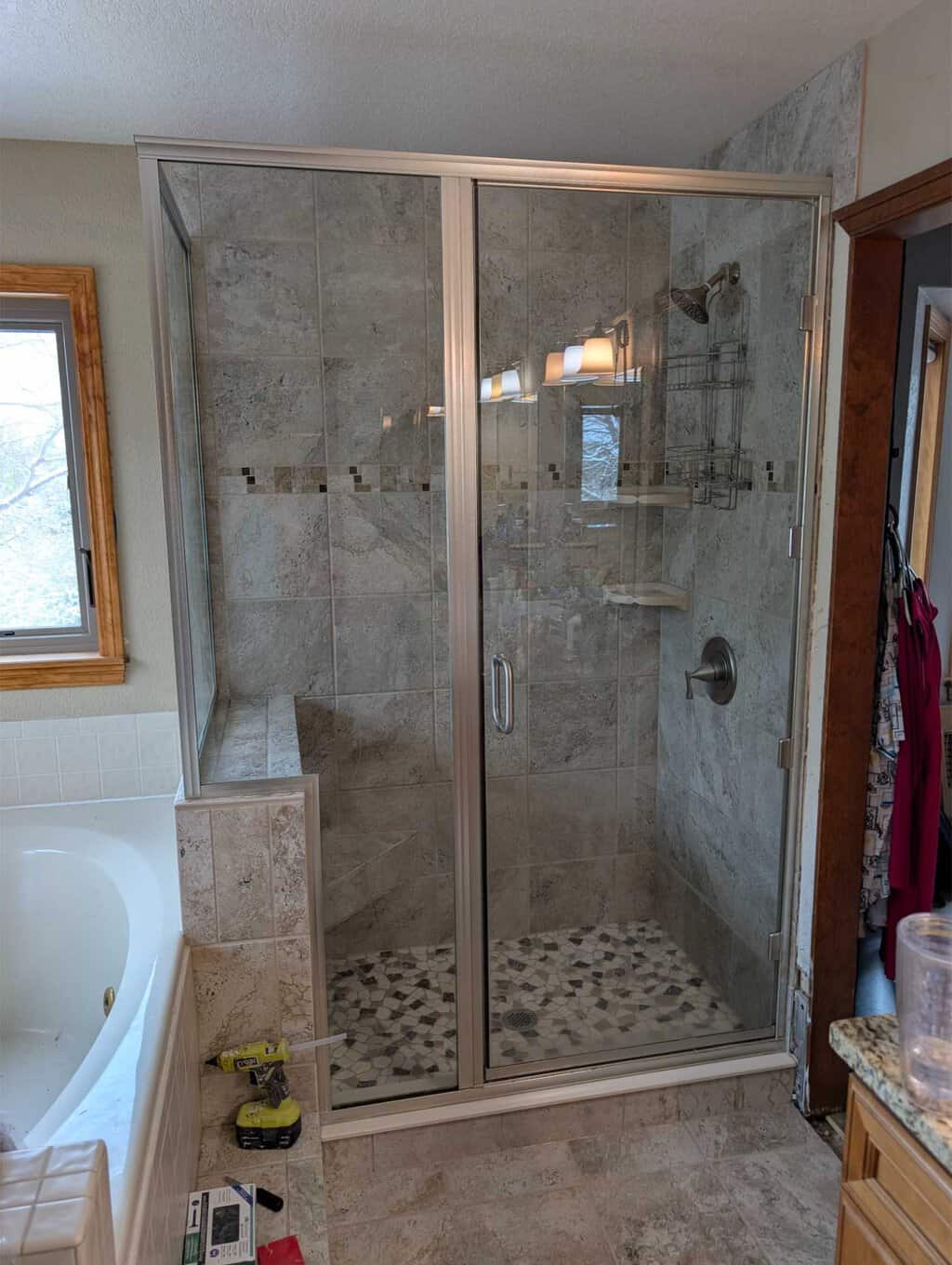 Primary shower finished