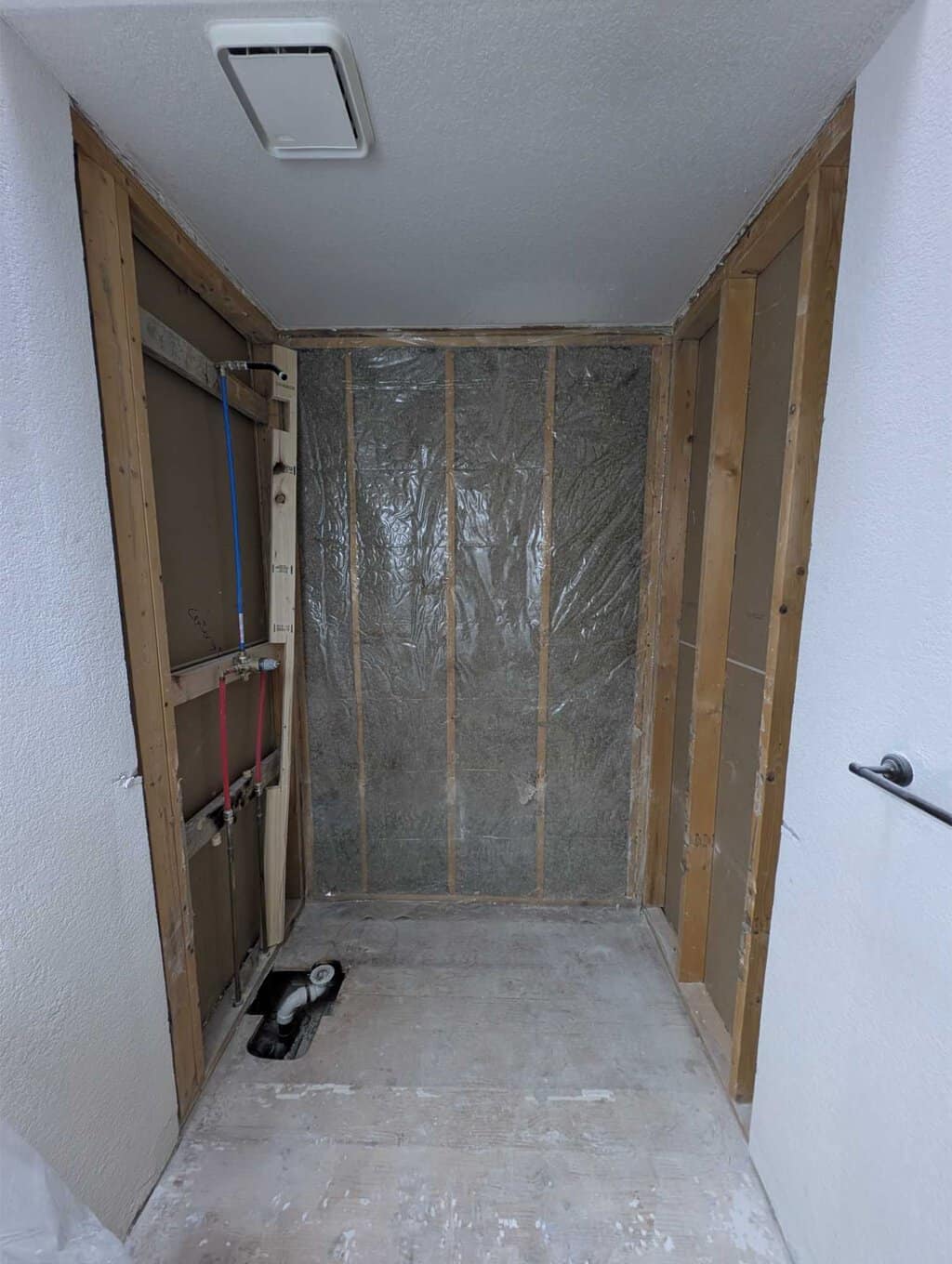 Guest floor and walls demo'd