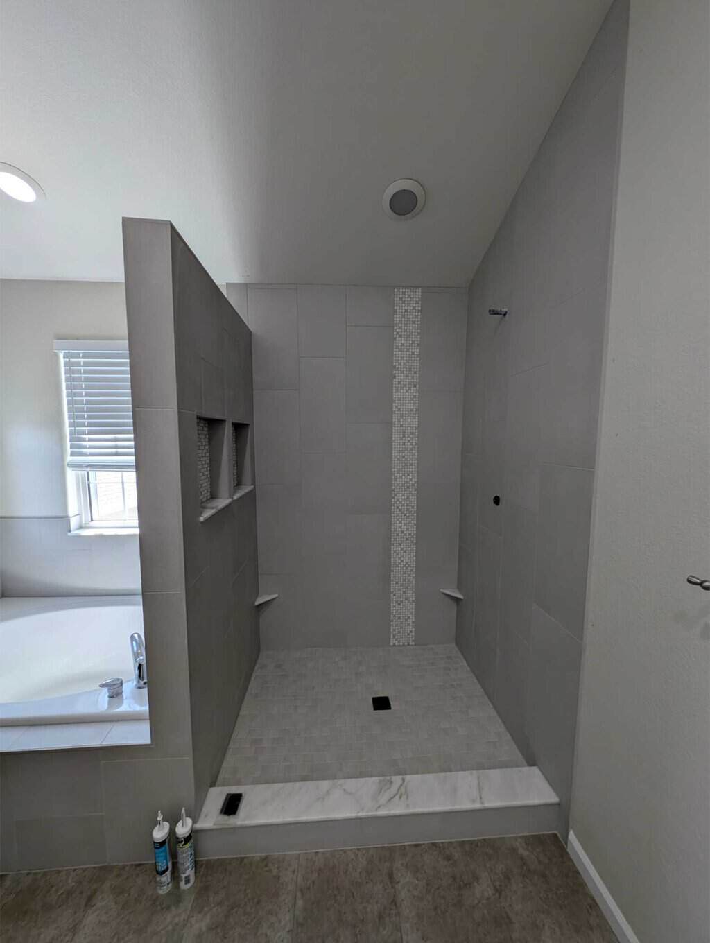 Primary shower finished
