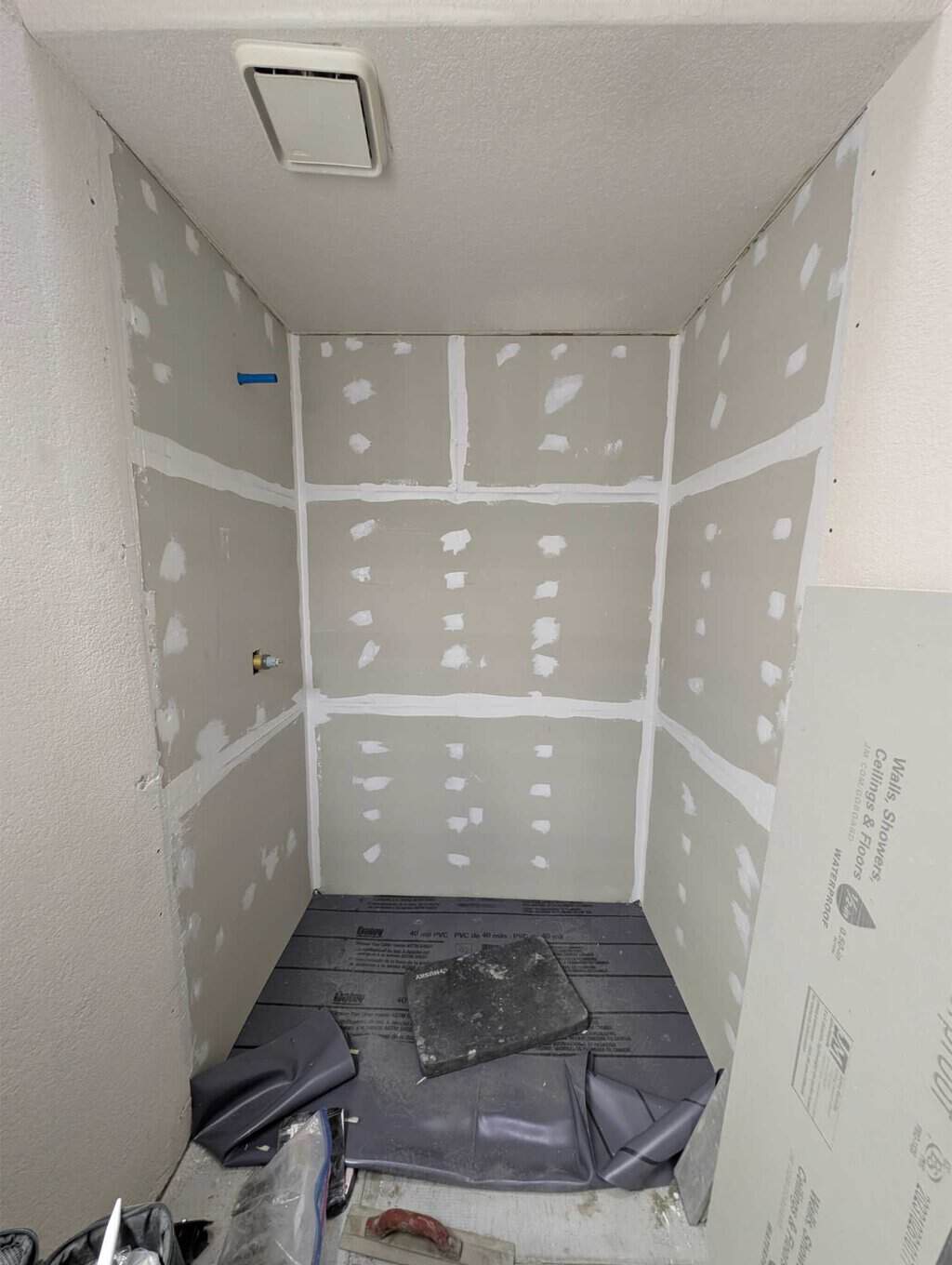 Wall underlayment fully installed