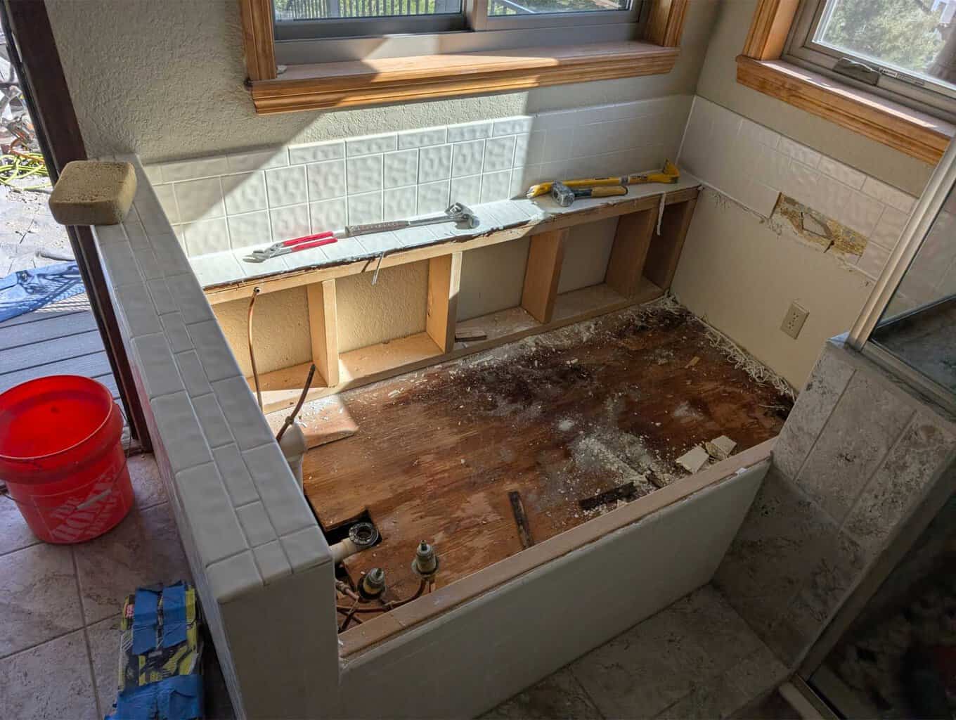 Tub is out