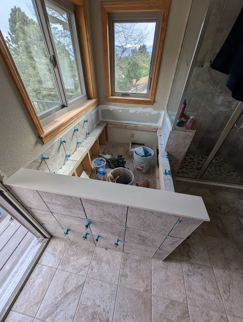 Primary tub deck/skirt/surround almost completely set