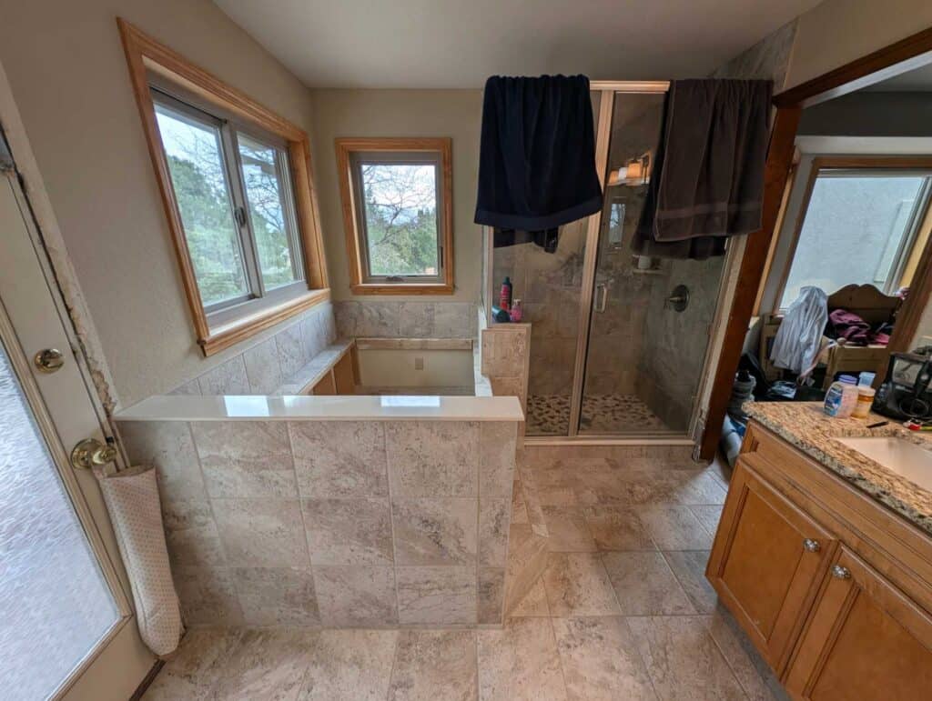 Primary bath ready for tub