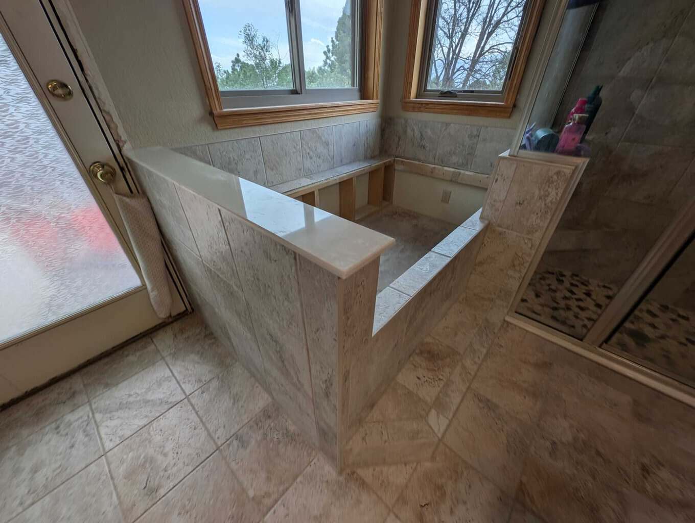 Primary bath ready for tub
