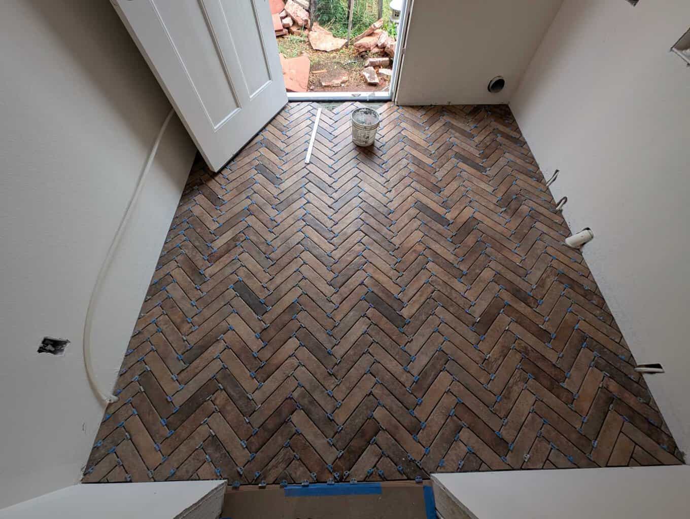 Finishing installing the laundry room floor