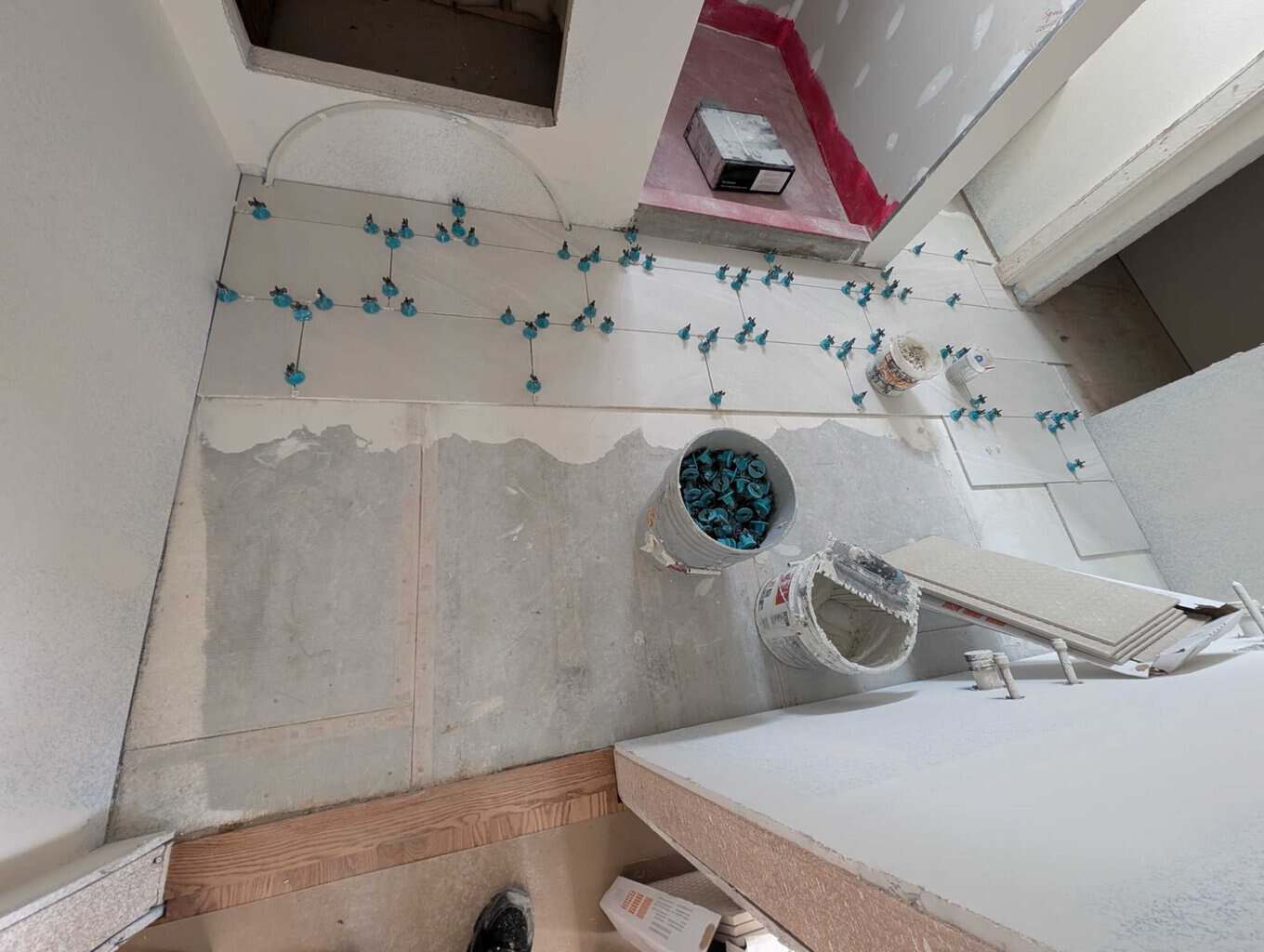 Part of primary bath floor set