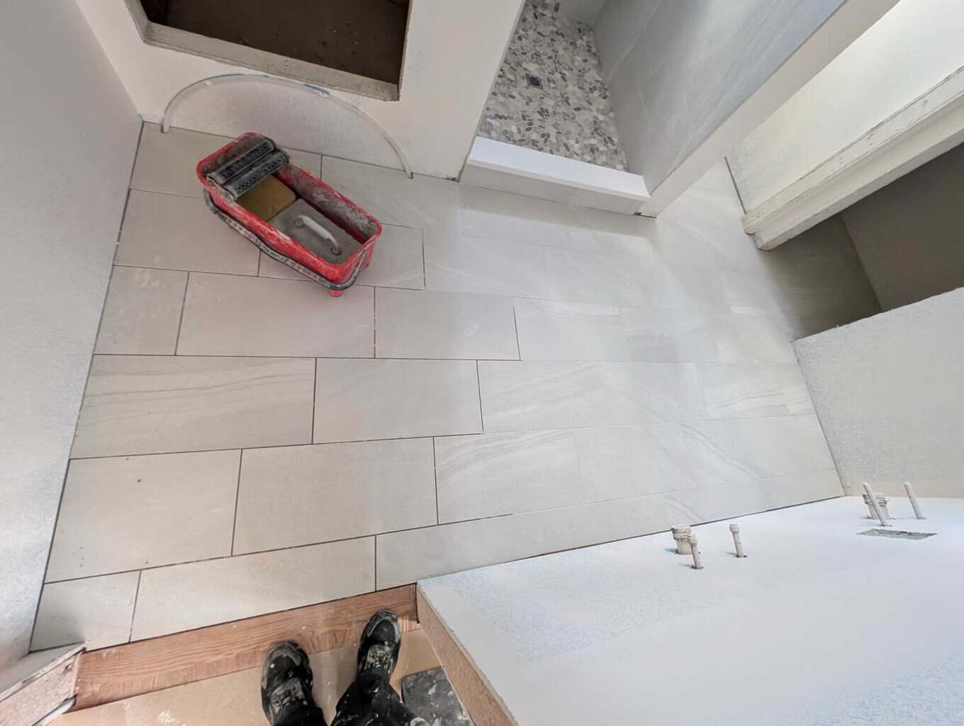 Ran out of grout just short of finishing