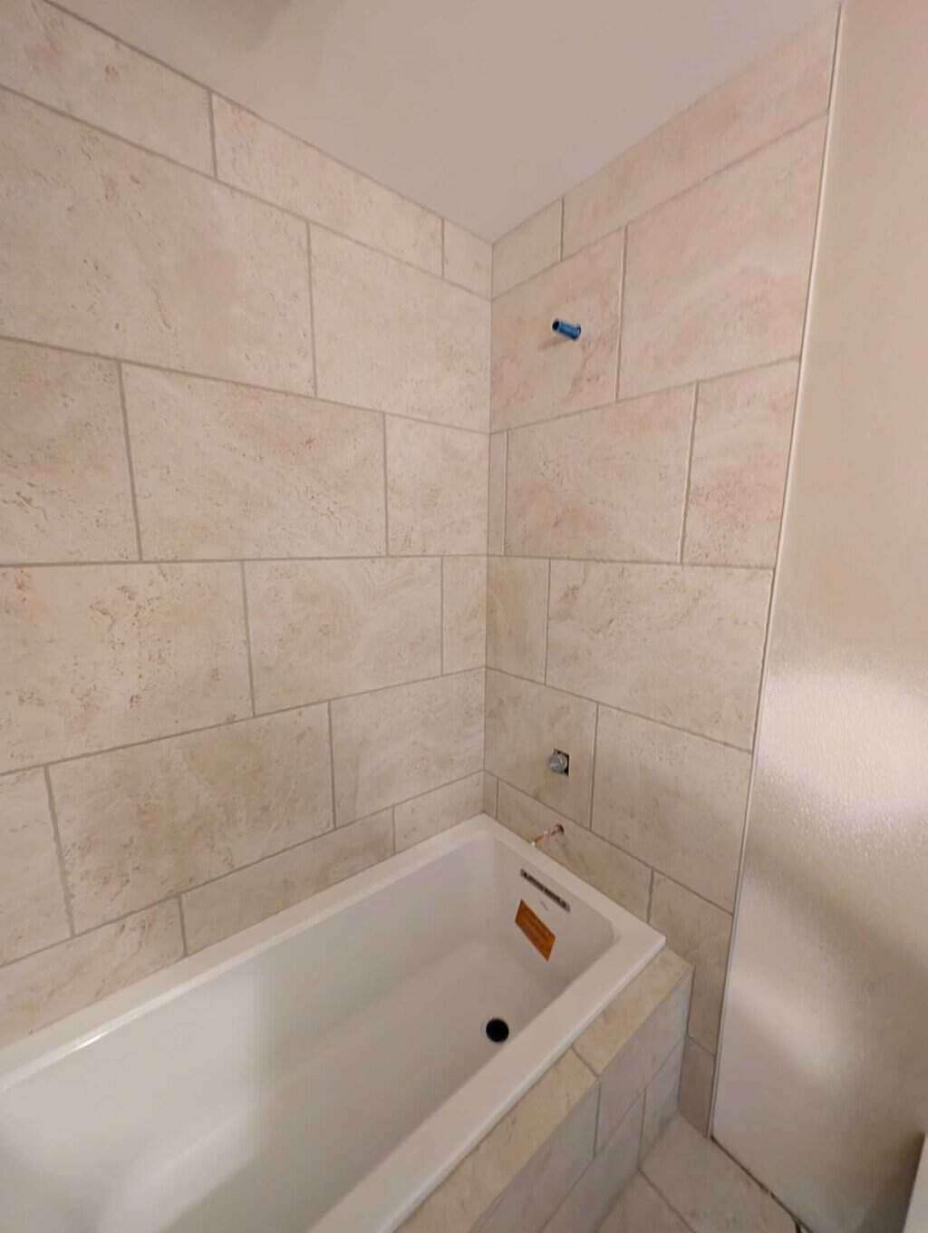 Hall bath shower grouted